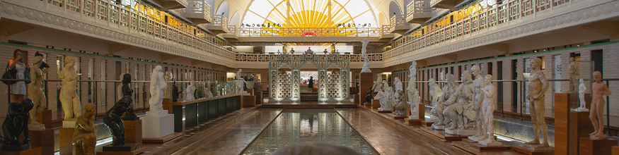 famous swimming pool located in a museum in Lille